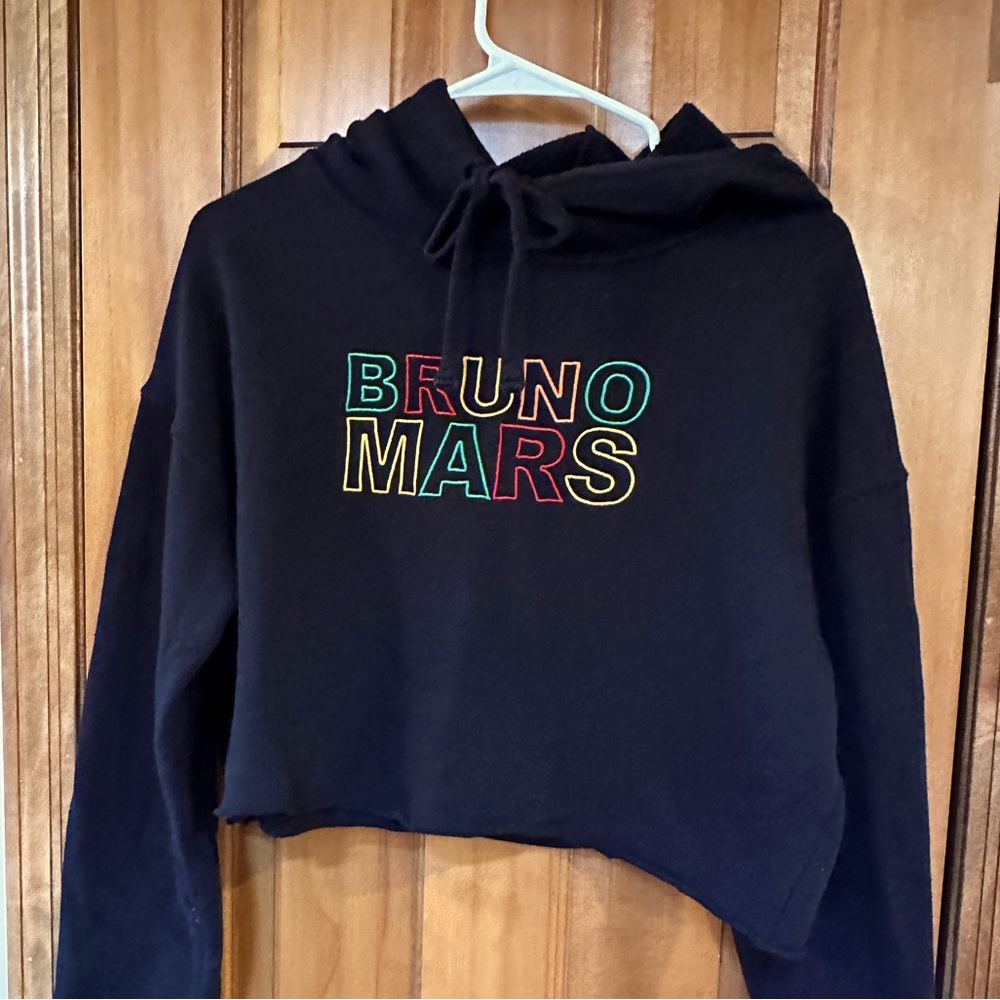 Bruno Mars World Tour Cropped Hoodie, Size Small